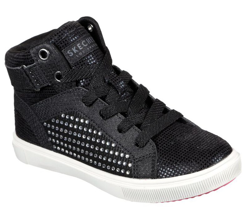 Skechers Flickor Svarta Fritidsskor - Shoutouts Glitz - Hi-Glam - Sverige (DHULW-0425)